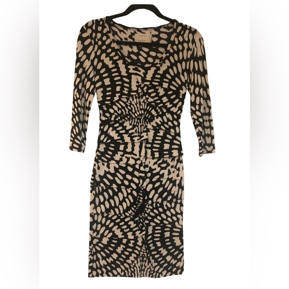 Nicole Miller Black and white Long Sleeve Dress - Picture 6 of 8